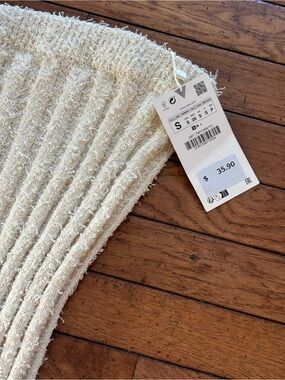 Zara Cream Textured Maxi Skirt